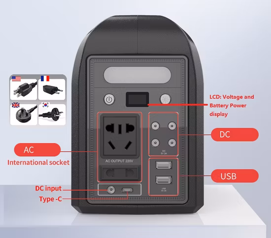 Mobile Charger USB 500W Solar Portable Power Station for Home/ Outdoor/ Camping/Emergency